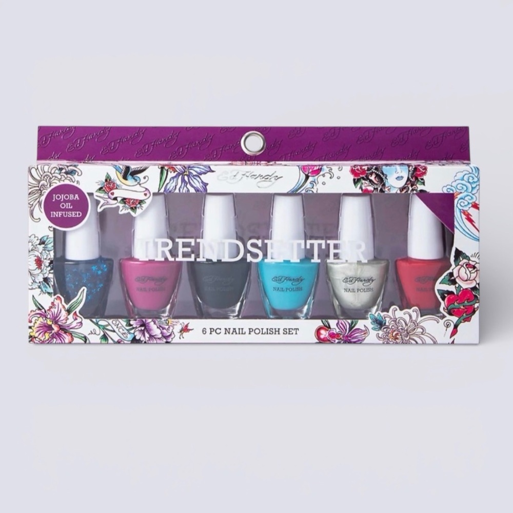New Ed Hardy 6pc Nail Polish Set